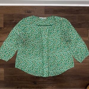 Collective Concepts Green Floral Women’s Blouse